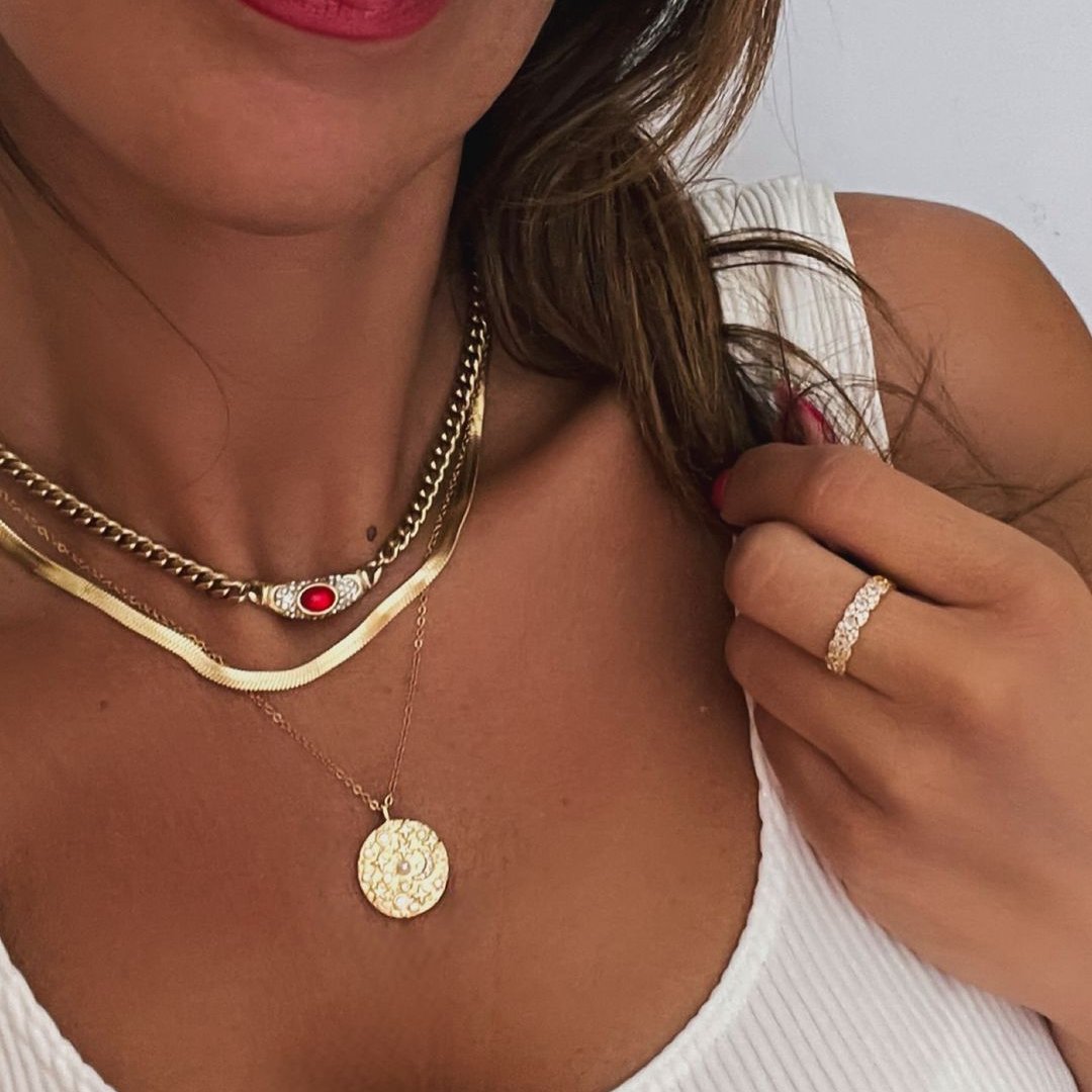 Vintage Gold Isabella Statement Necklace