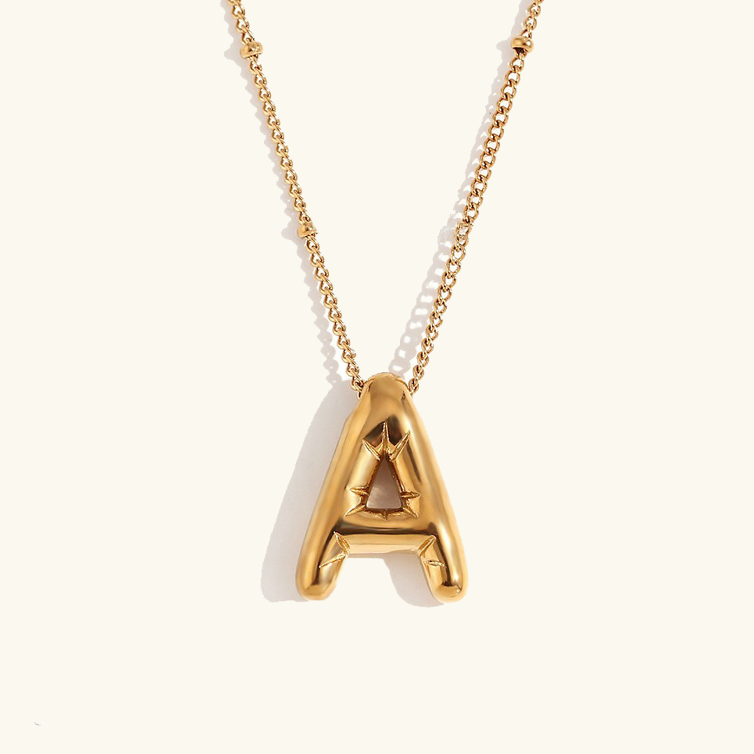 Gold Initial Pendant Necklace for Women
