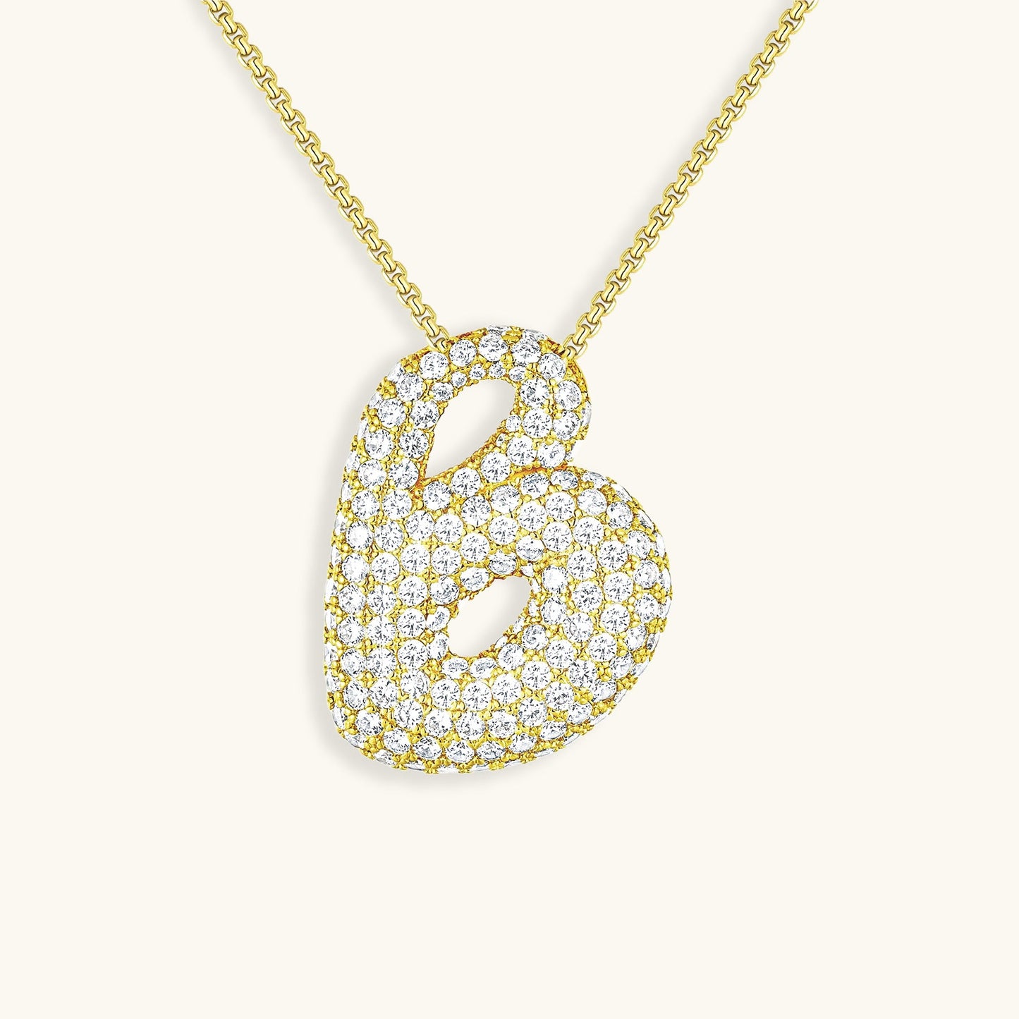 Diamond Initial Pendant Necklace for Women