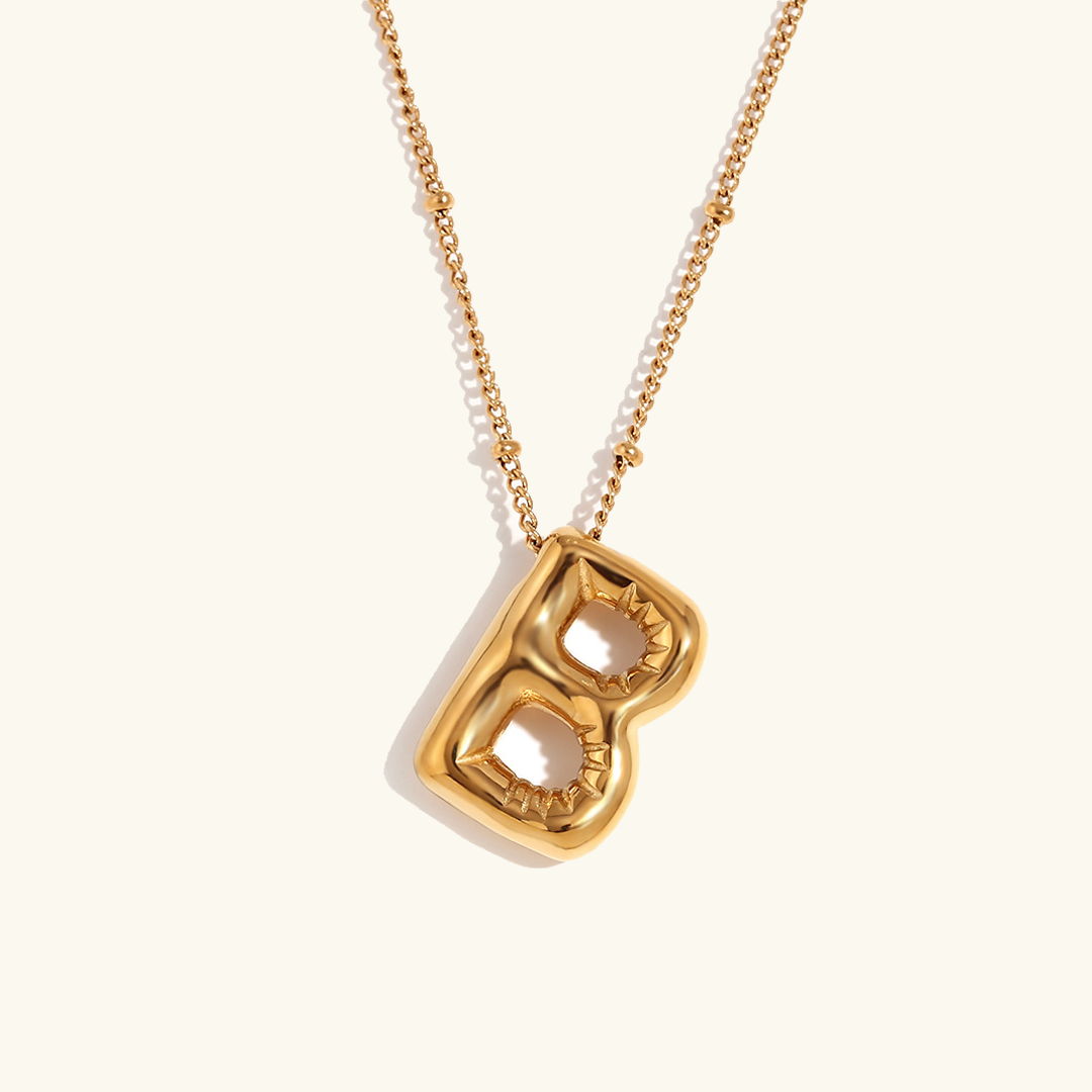 Gold Initial Pendant Necklace for Women