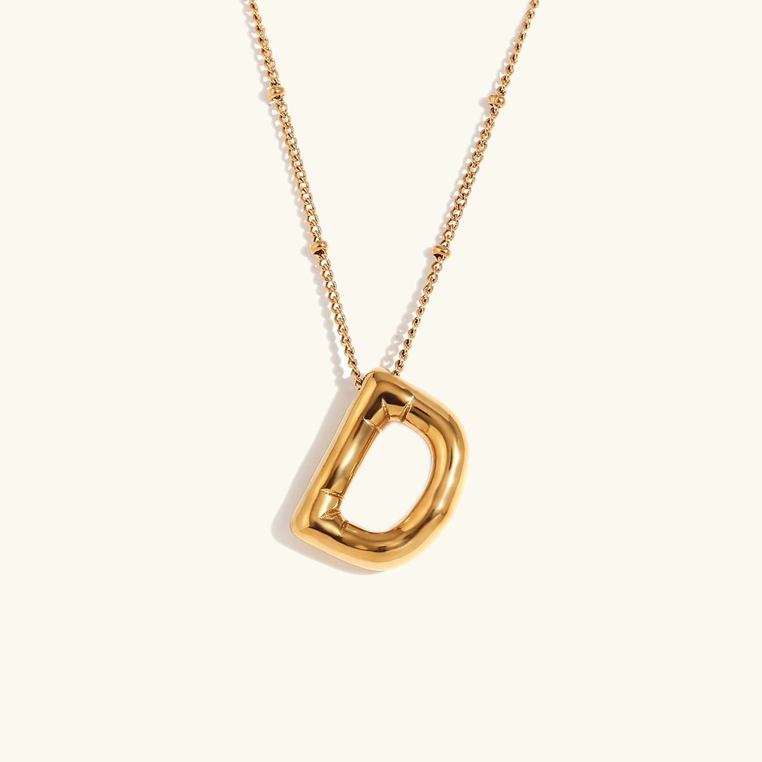 Gold Initial Pendant Necklace for Women