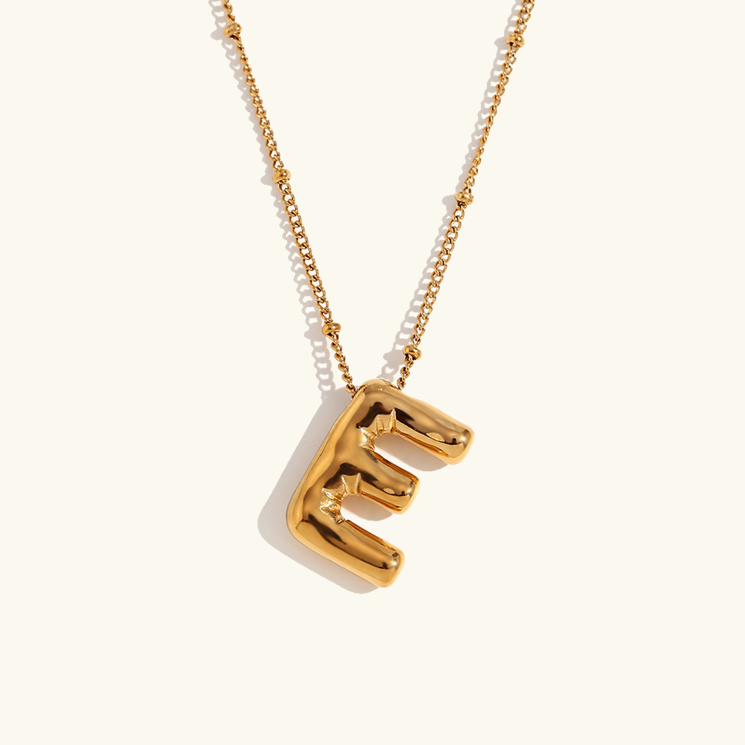 Gold Initial Pendant Necklace for Women