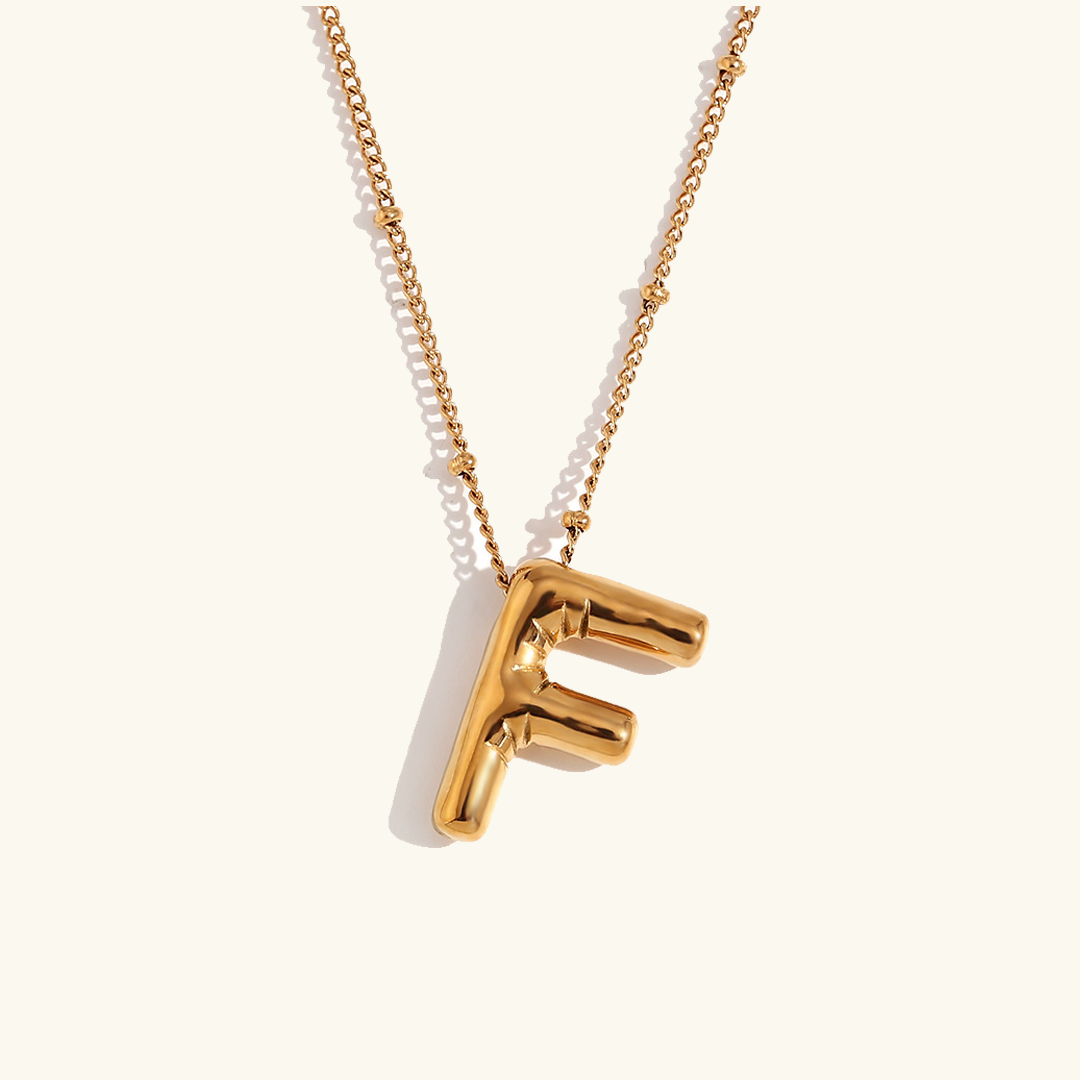 Gold Initial Pendant Necklace for Women