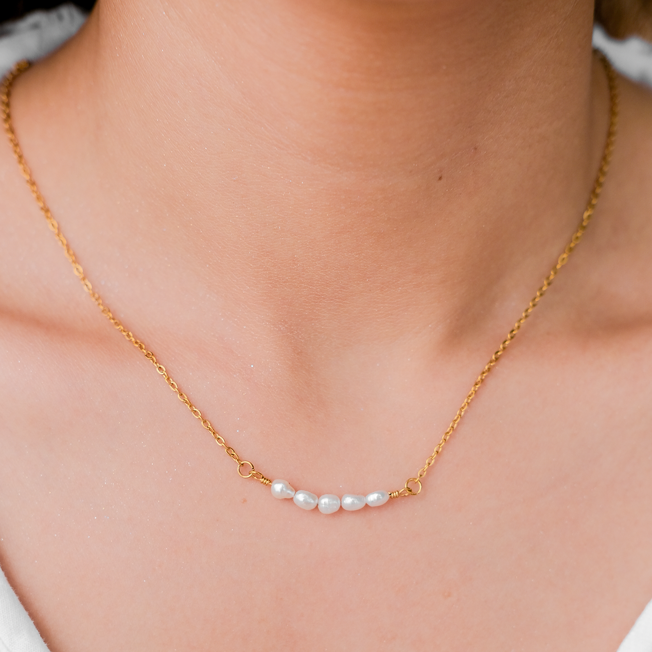 Freshwater Pearl Gold Necklace Design