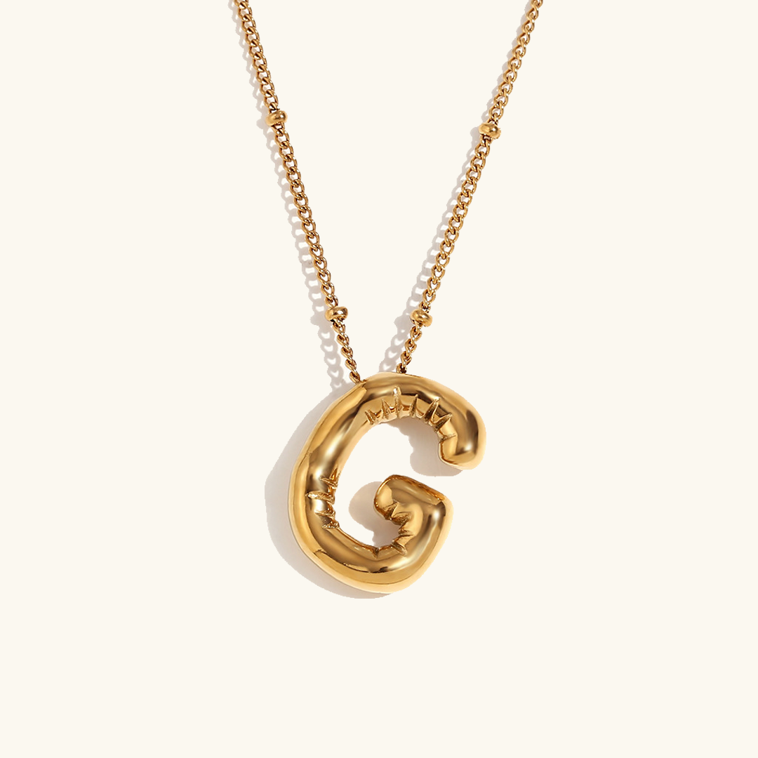 Gold Initial Pendant Necklace for Women