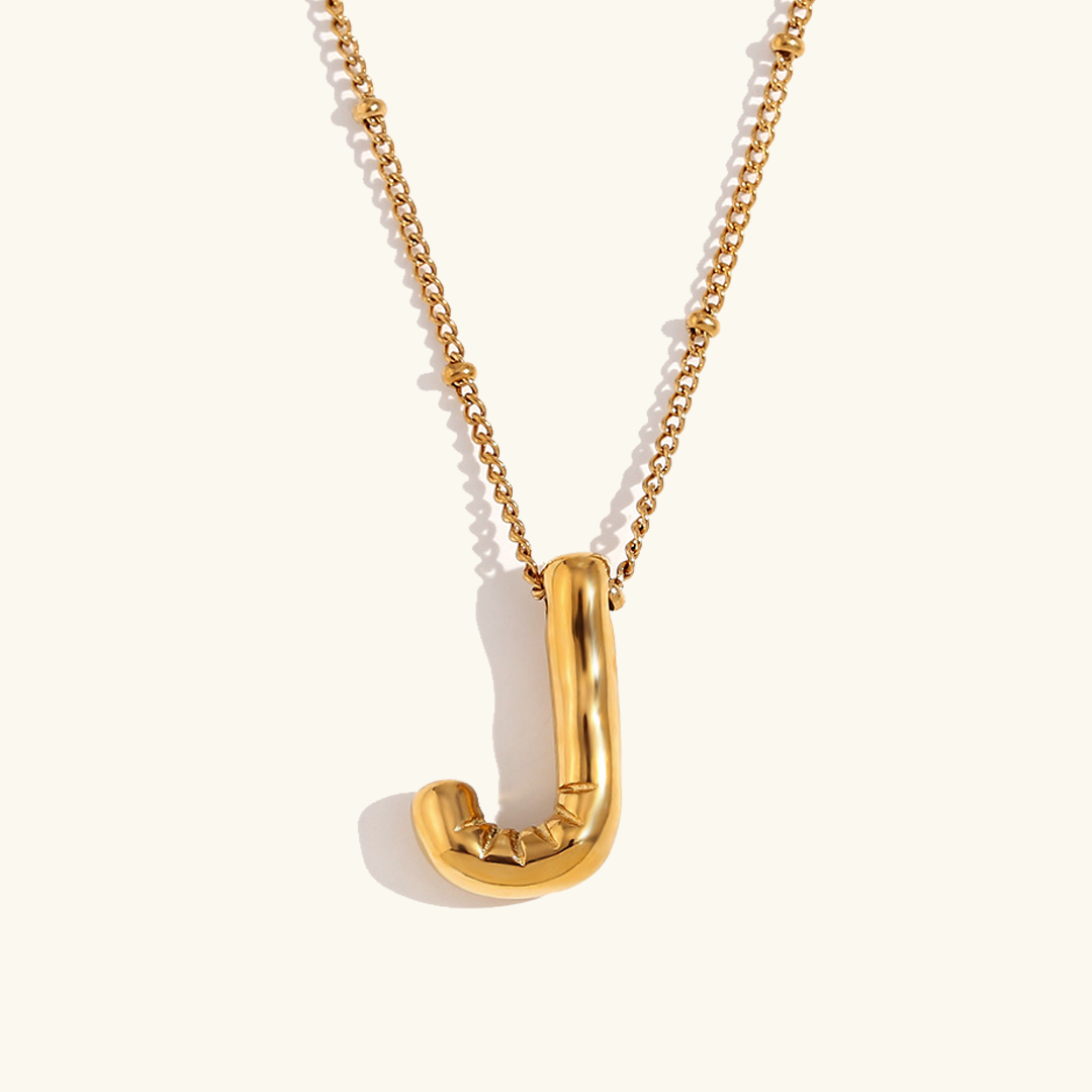 Gold Initial Pendant Necklace for Women