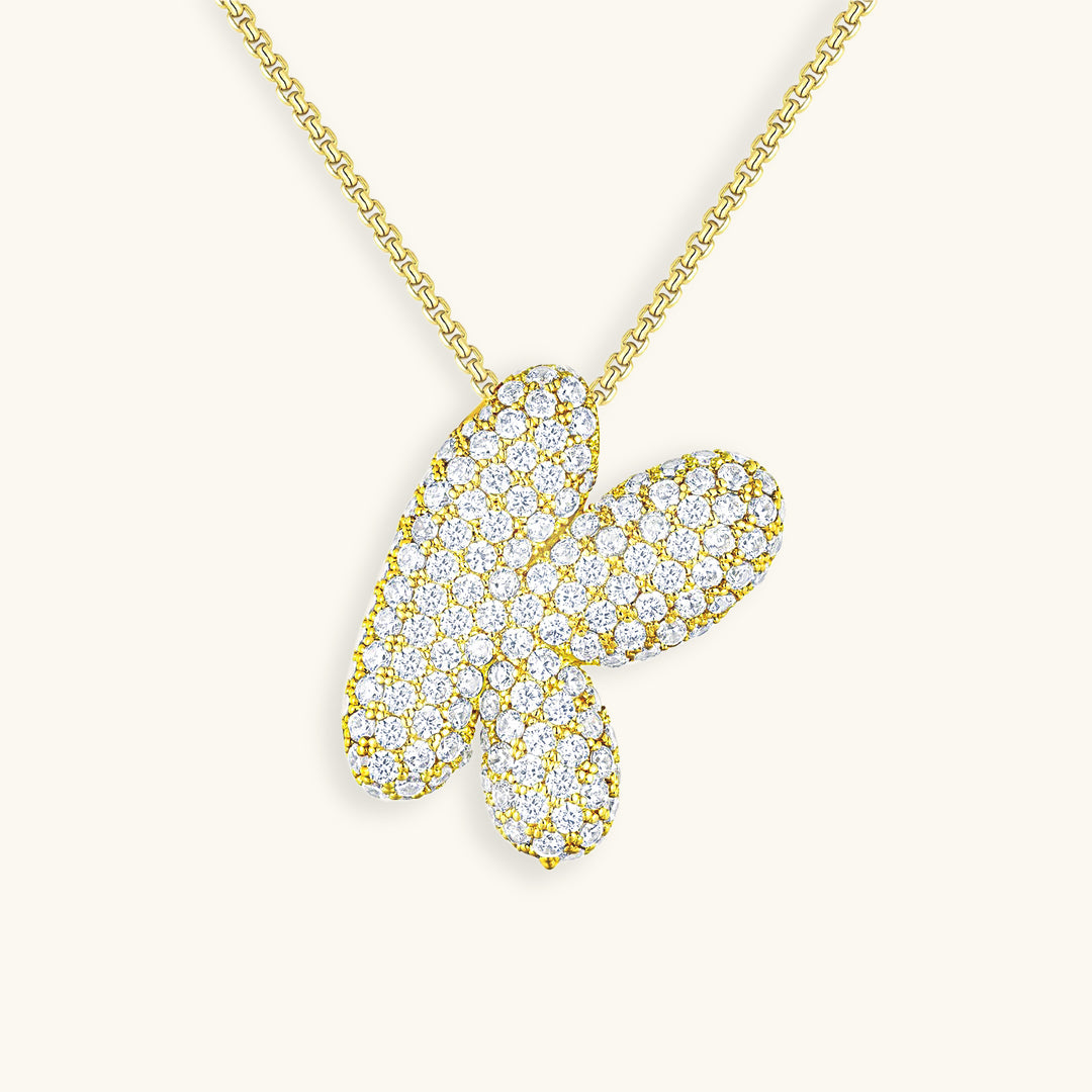 Diamond Initial Pendant Necklace for Women