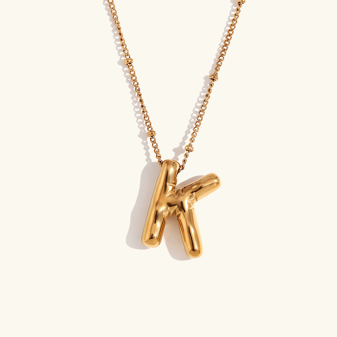 Gold Initial Pendant Necklace for Women