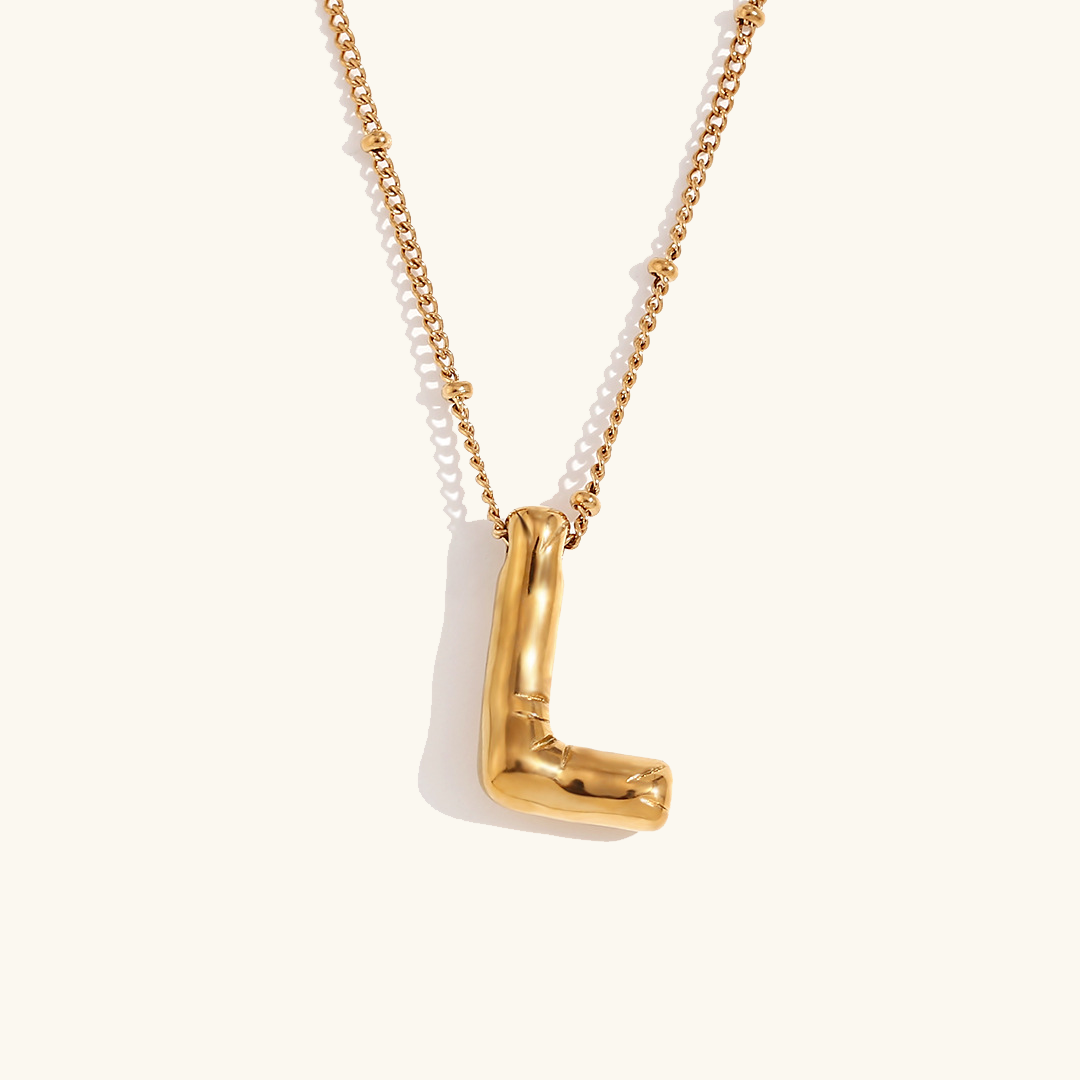 Gold Initial Pendant Necklace for Women