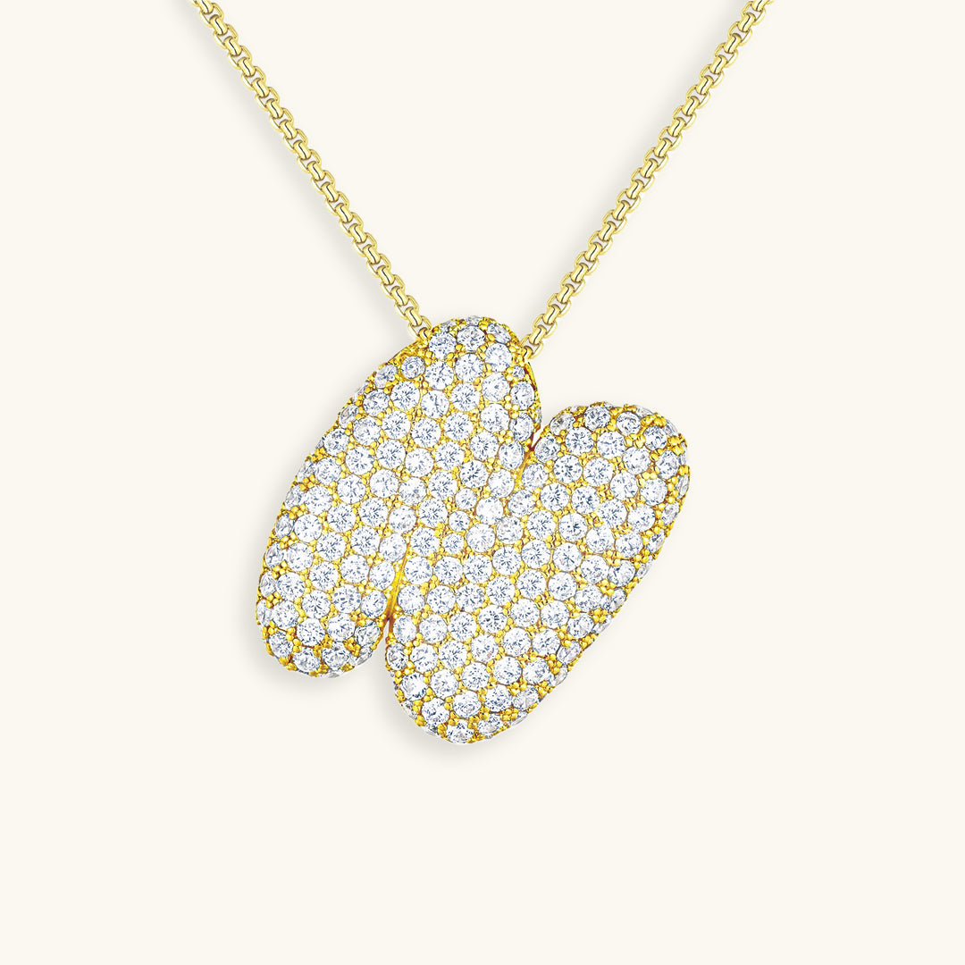 Diamond Initial Pendant Necklace for Women