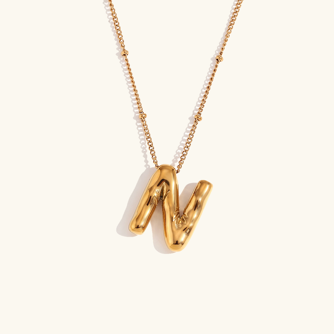 Gold Initial Pendant Necklace for Women