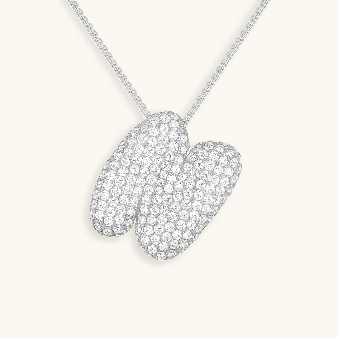 Diamond Initial Pendant Necklace for Women