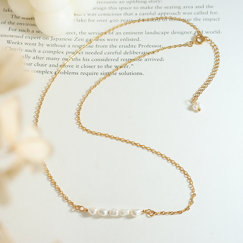 Freshwater Pearl Gold Necklace Design