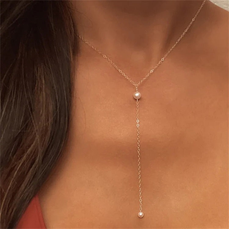 Pearl Tassel Necklace with Elegant Design