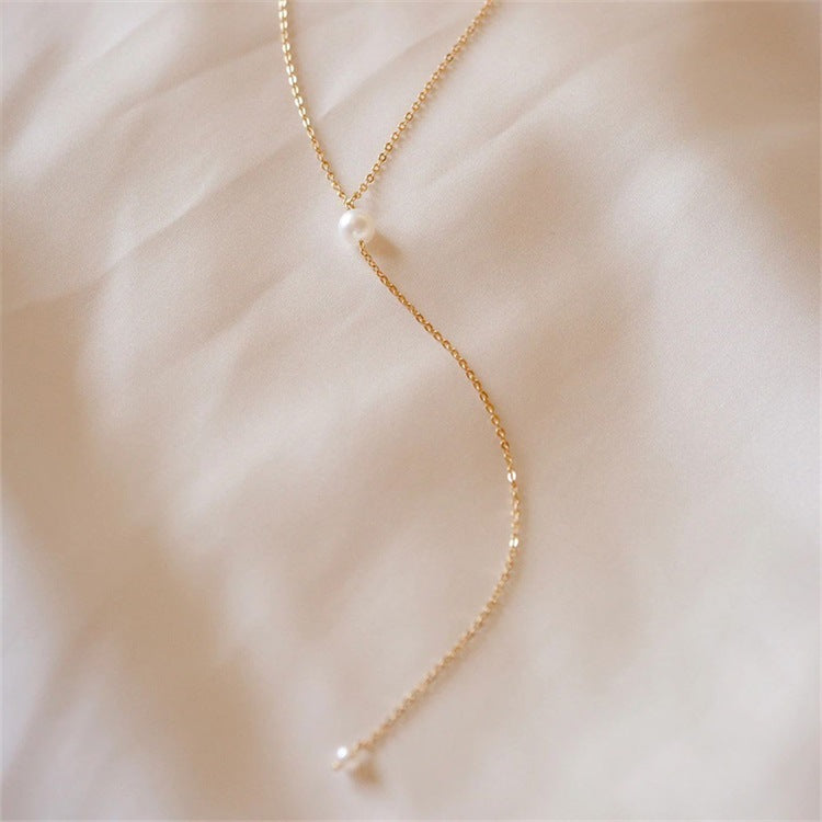 Pearl Tassel Necklace with Elegant Design