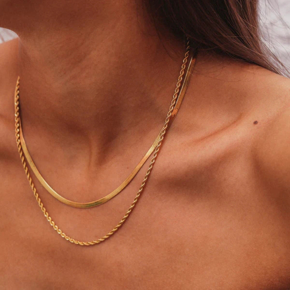 Layered Gold Chain Necklace for Women