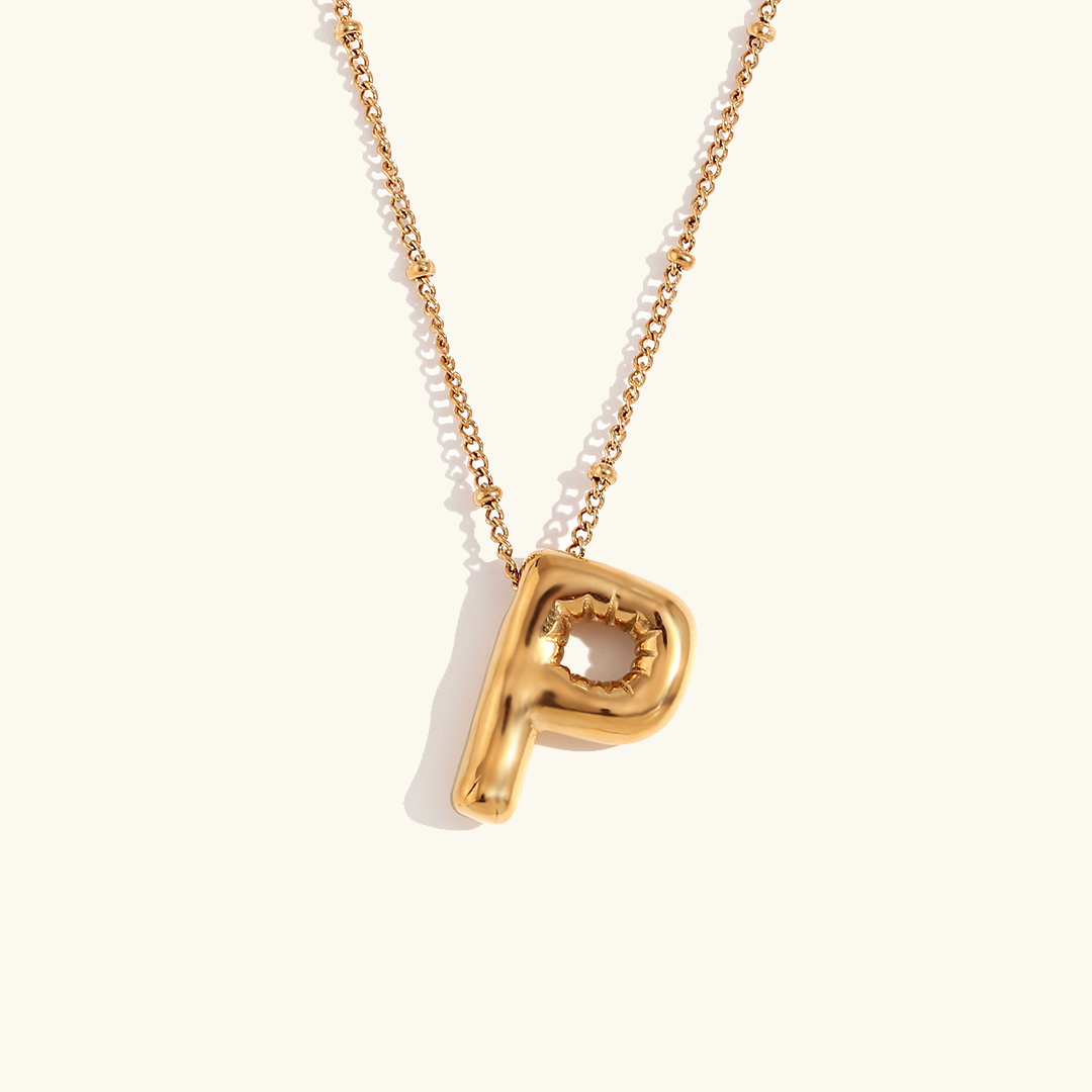 Gold Initial Pendant Necklace for Women