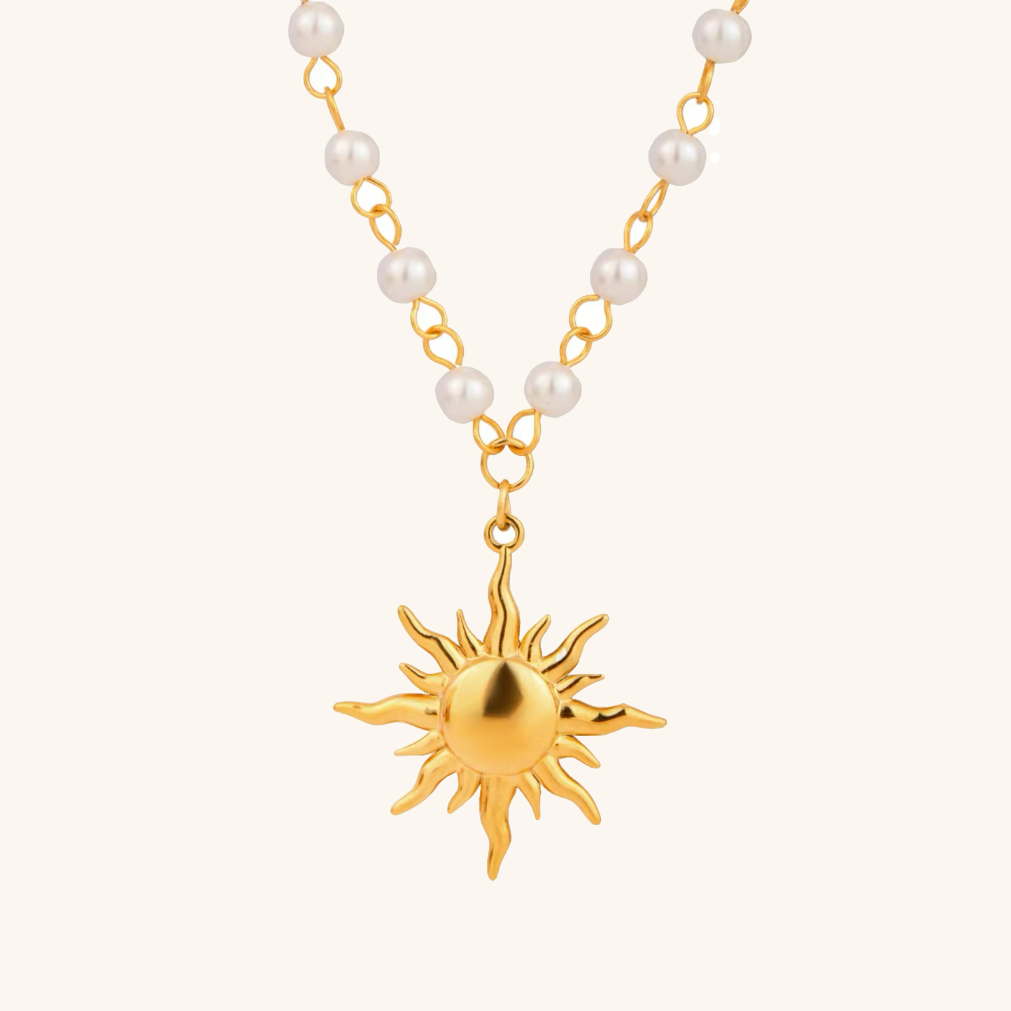 Sun Pearl Necklace with Elegant Design