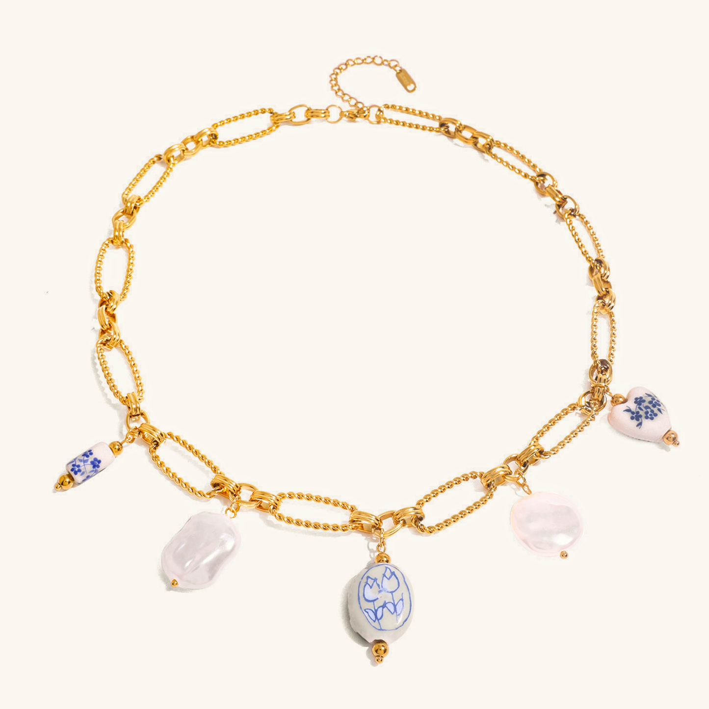 Cerulean Freshwater Pearl Statement Necklace