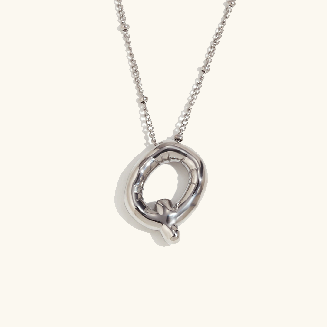 Gold Initial Pendant Necklace for Women