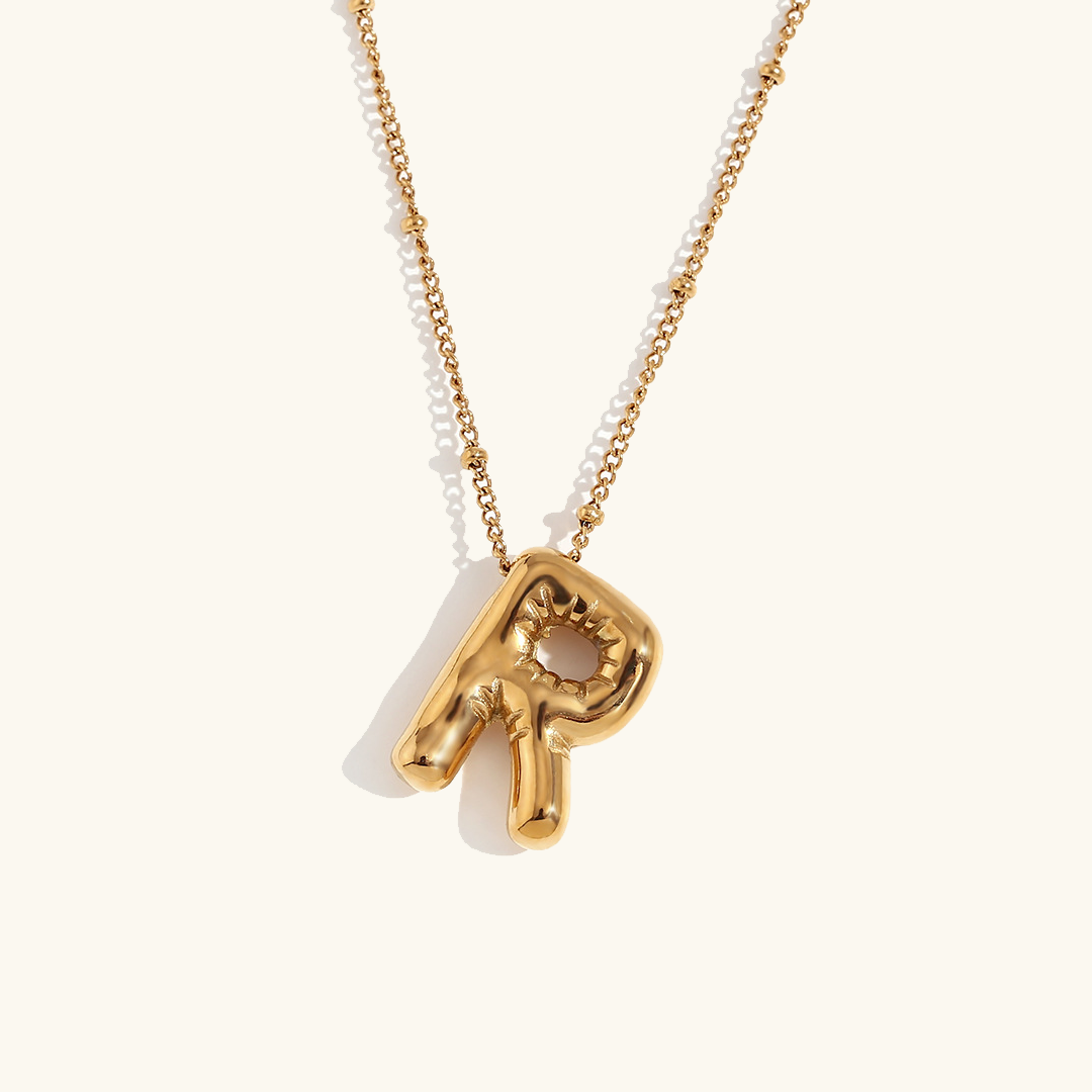 Gold Initial Pendant Necklace for Women