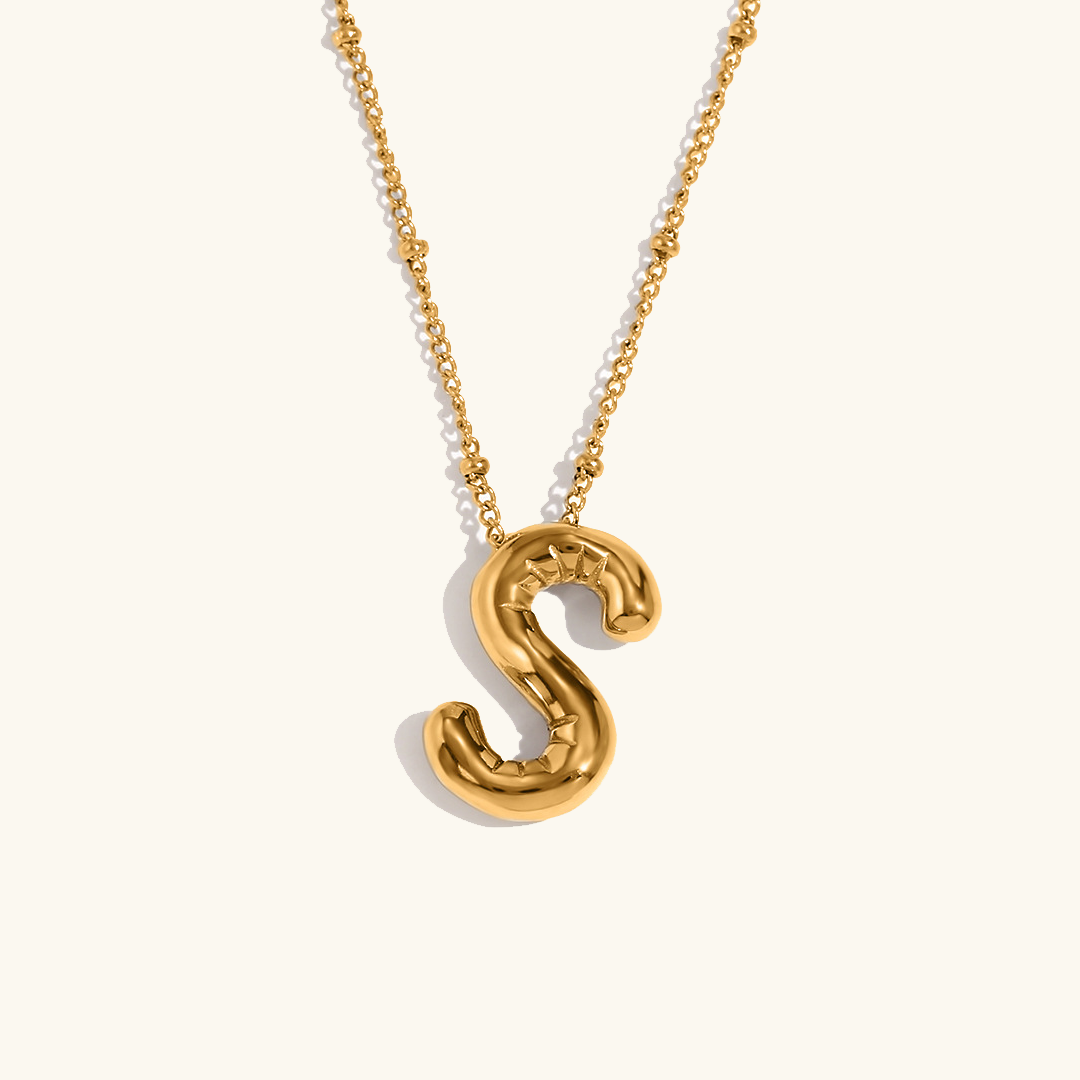 Gold Initial Pendant Necklace for Women