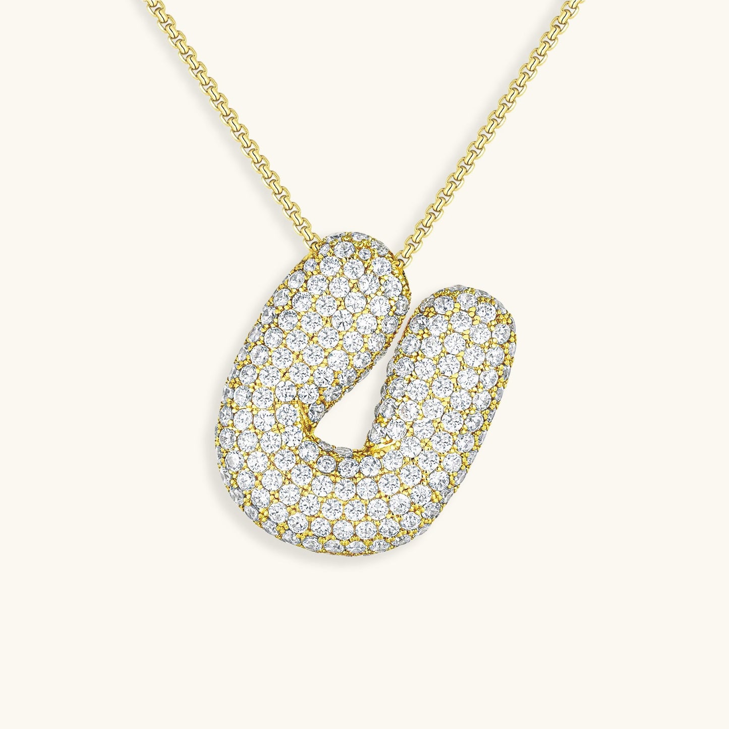 Diamond Initial Pendant Necklace for Women