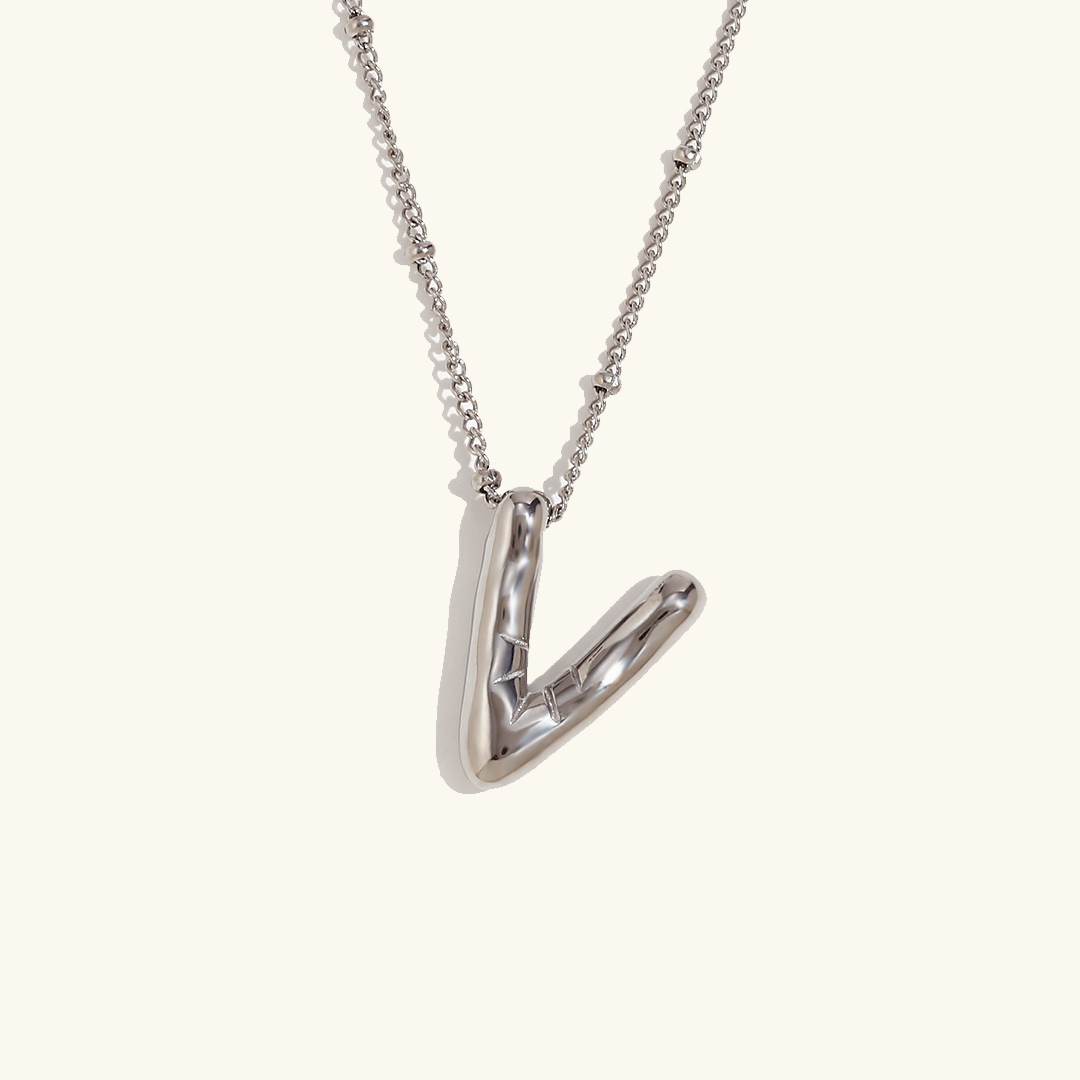 Gold Initial Pendant Necklace for Women