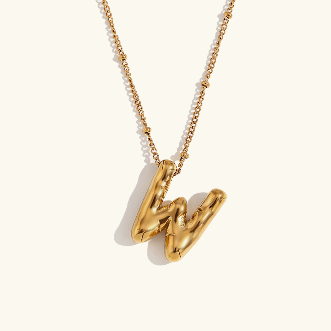 Gold Initial Pendant Necklace for Women