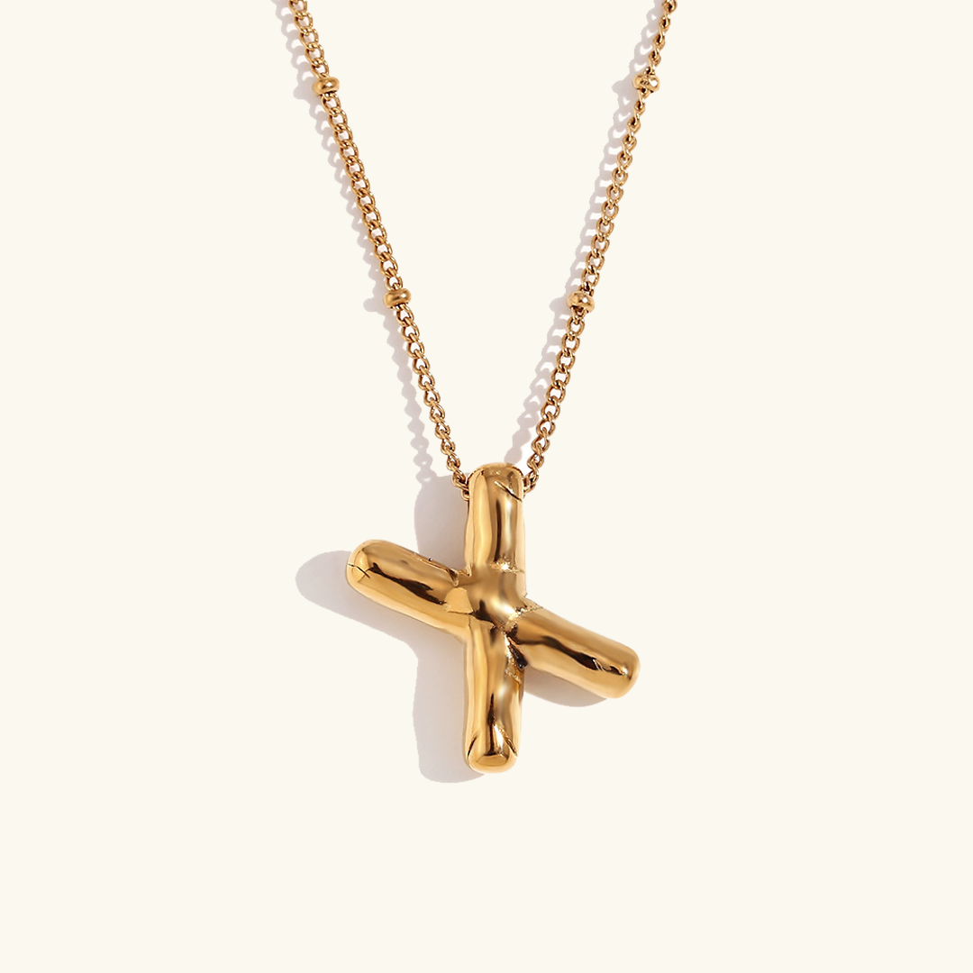 Gold Initial Pendant Necklace for Women