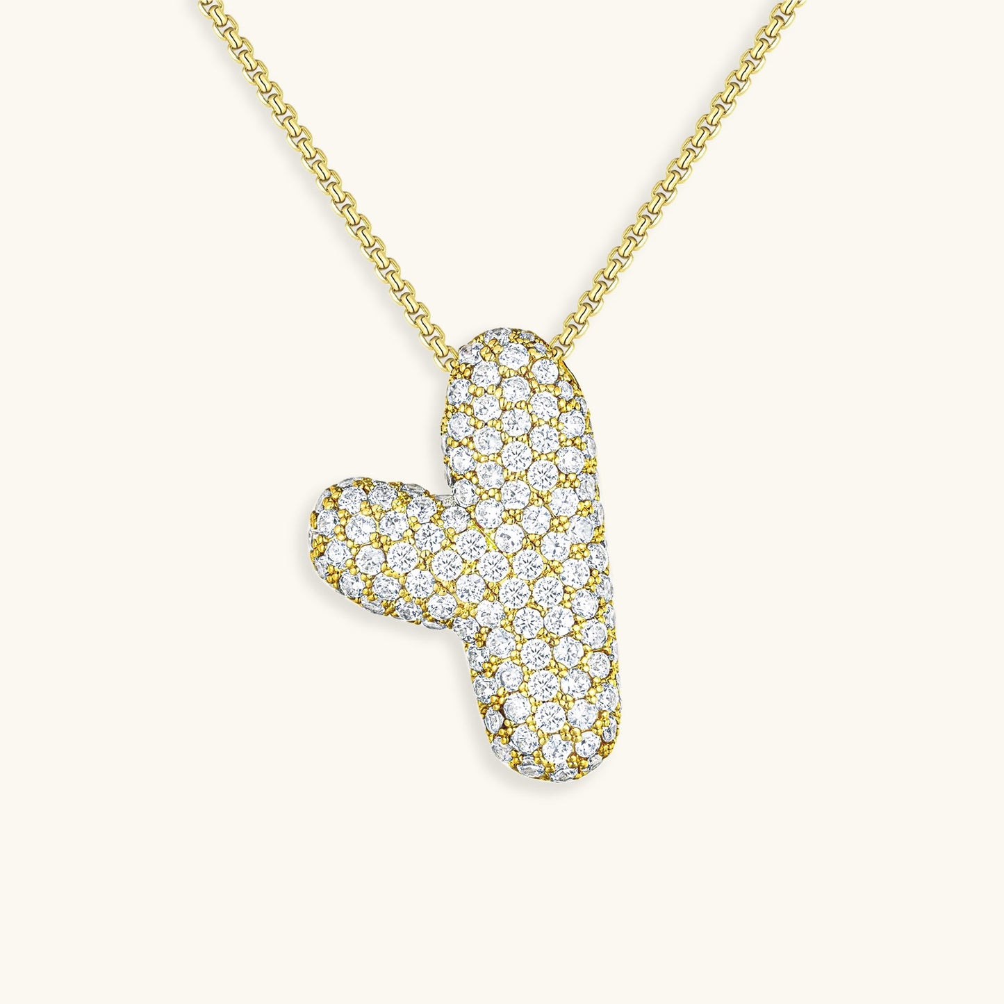 Diamond Initial Pendant Necklace for Women