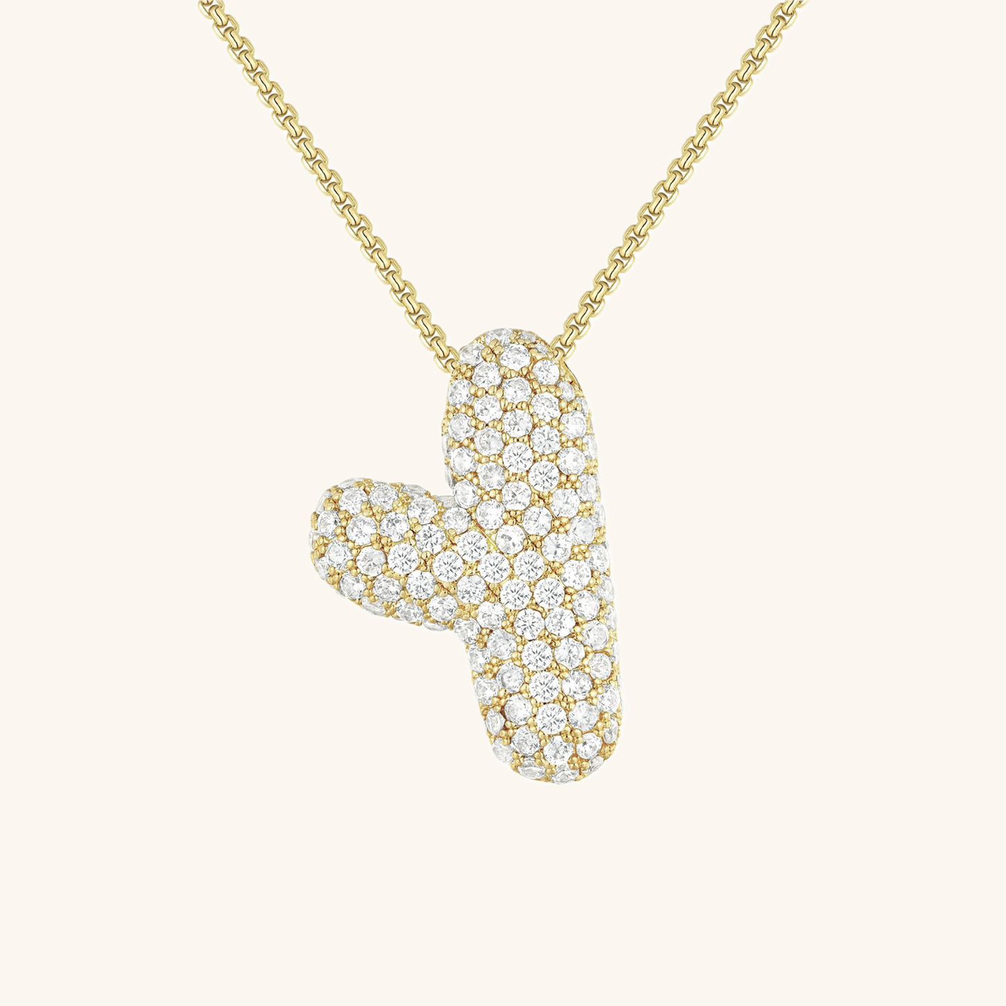 Diamond Initial Pendant Necklace for Women