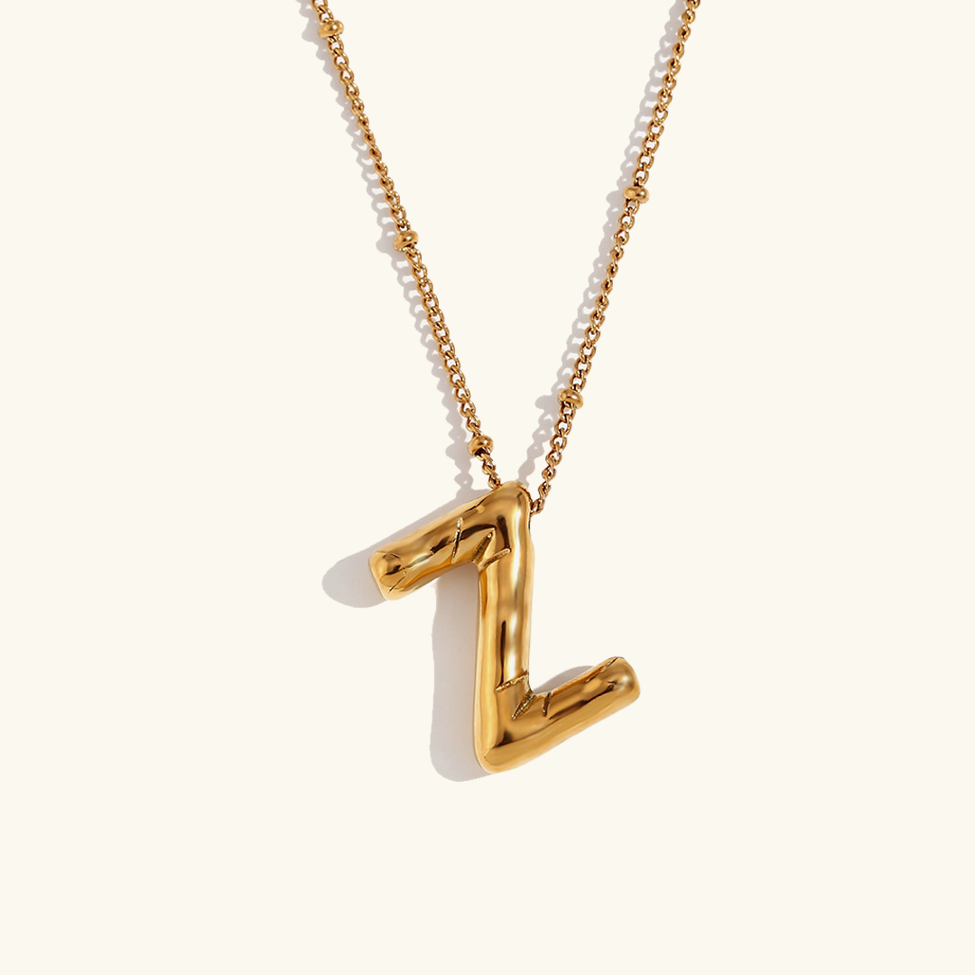 Gold Initial Pendant Necklace for Women
