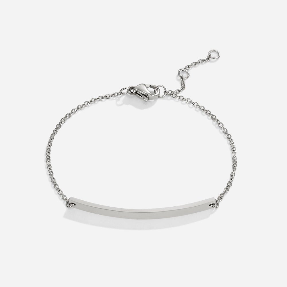 Silver Charm Bracelet with Adjustable Closure