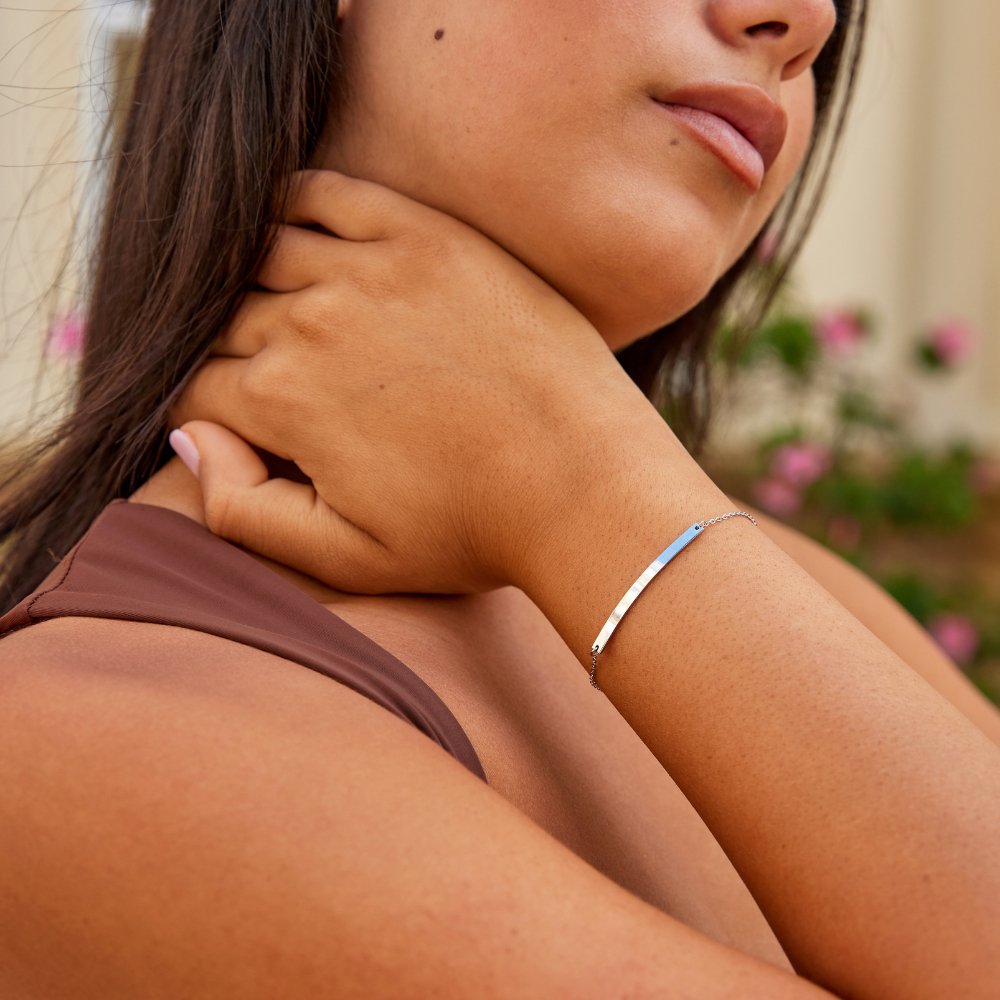 Silver Charm Bracelet with Adjustable Closure