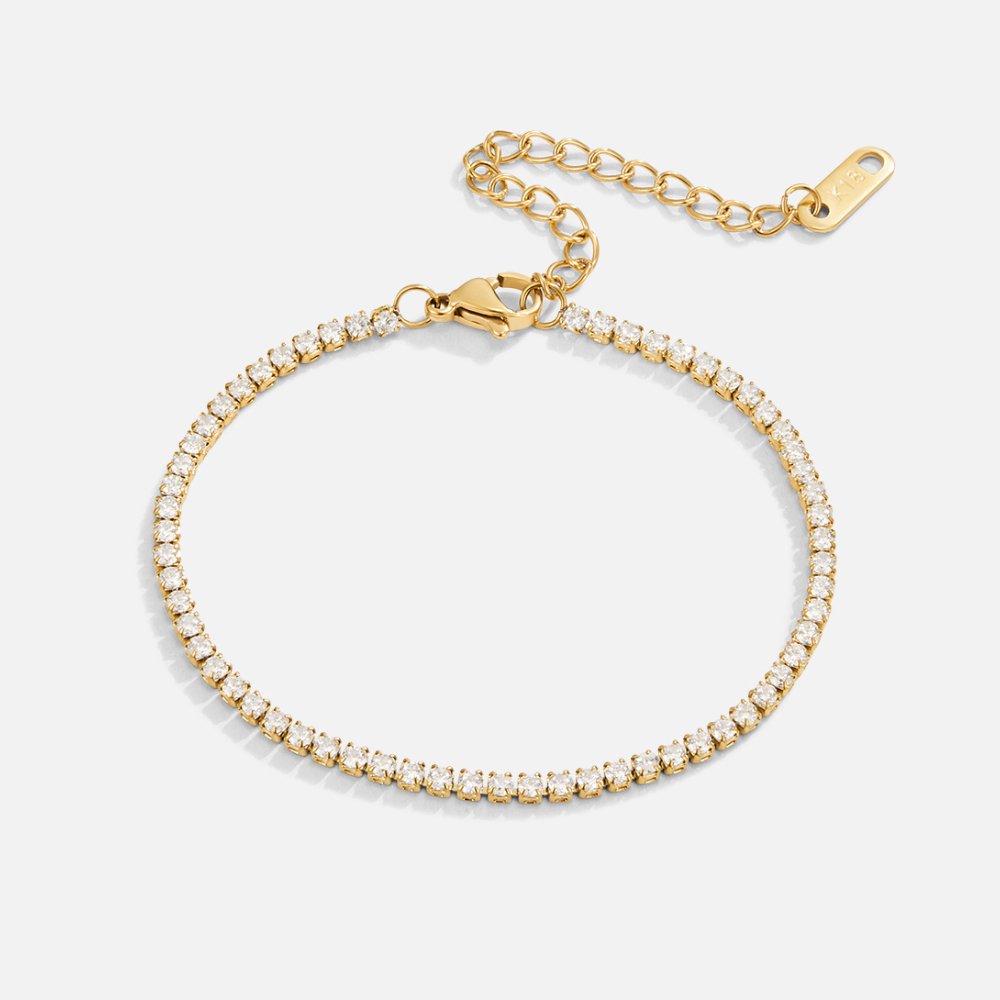 Gold Tennis Bracelet with Elegant Design