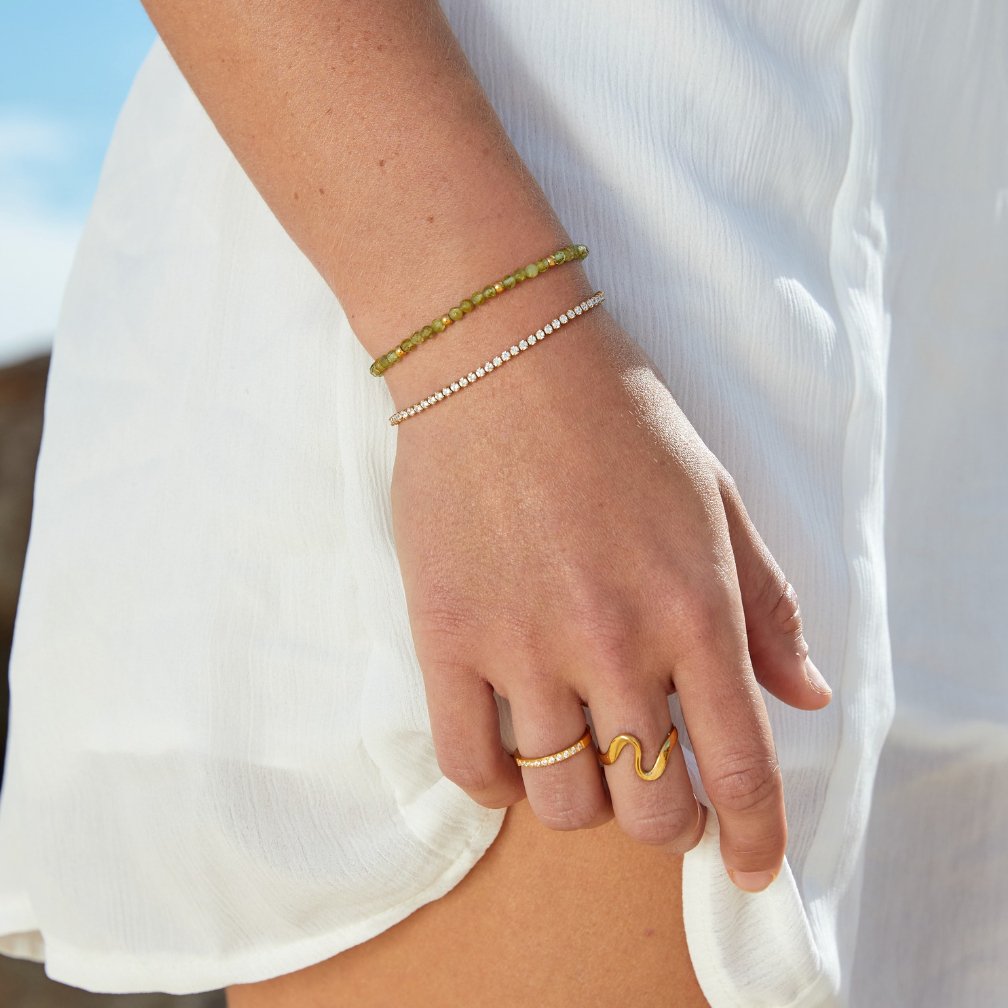 Gold Tennis Bracelet with Elegant Design