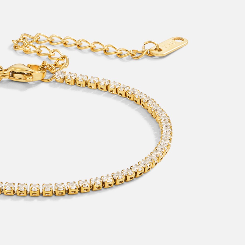Gold Tennis Bracelet with Elegant Design