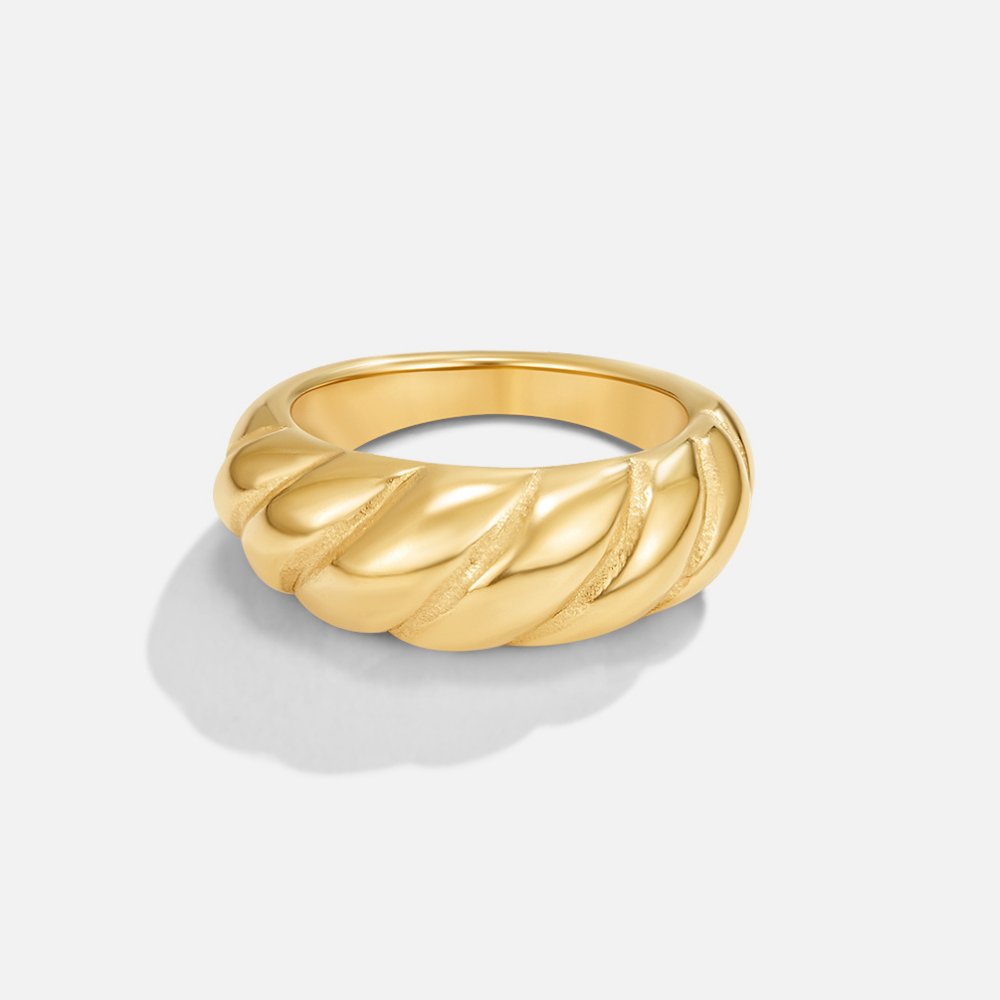 Gold Croissant Shaped Statement Ring
