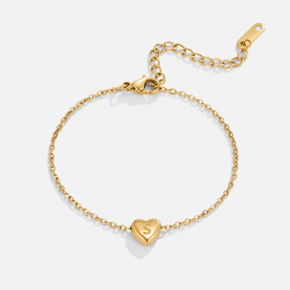 Heart Letter Charm Bracelet for Women