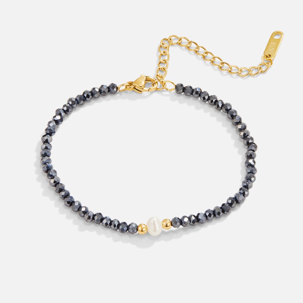 Midnight Pearl Beaded Bracelet for Elegance