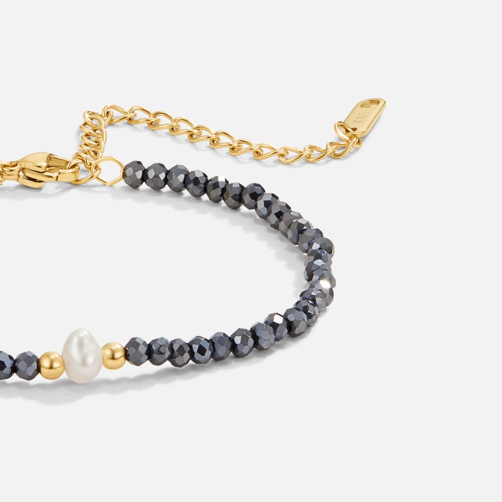 Midnight Pearl Beaded Bracelet for Elegance