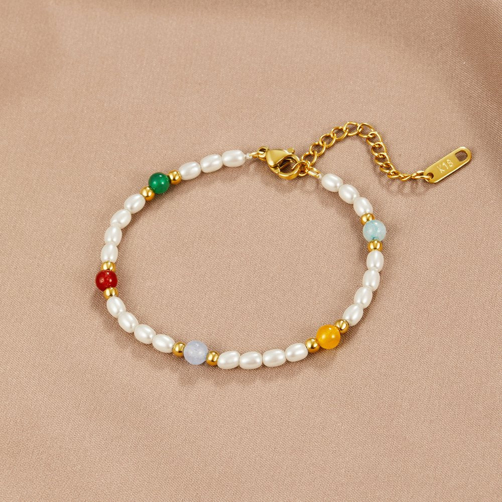 Pearl and Bead Stretch Bracelet