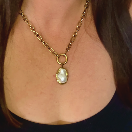 Mother Of Pearl Pendant Necklace