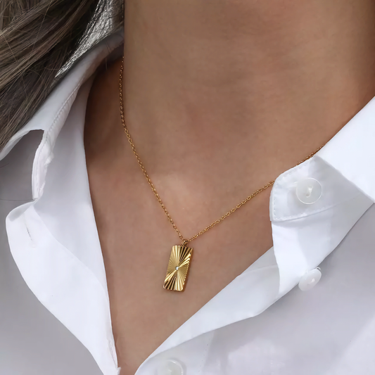 Gold Necklace with Stylish Design