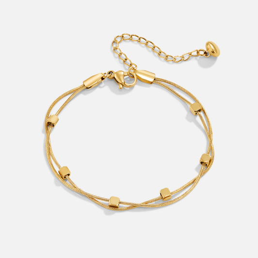 Layered Cube Bracelet in Elegant Design
