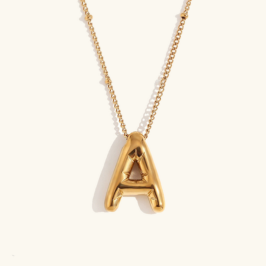 Gold Initial Pendant Necklace for Women