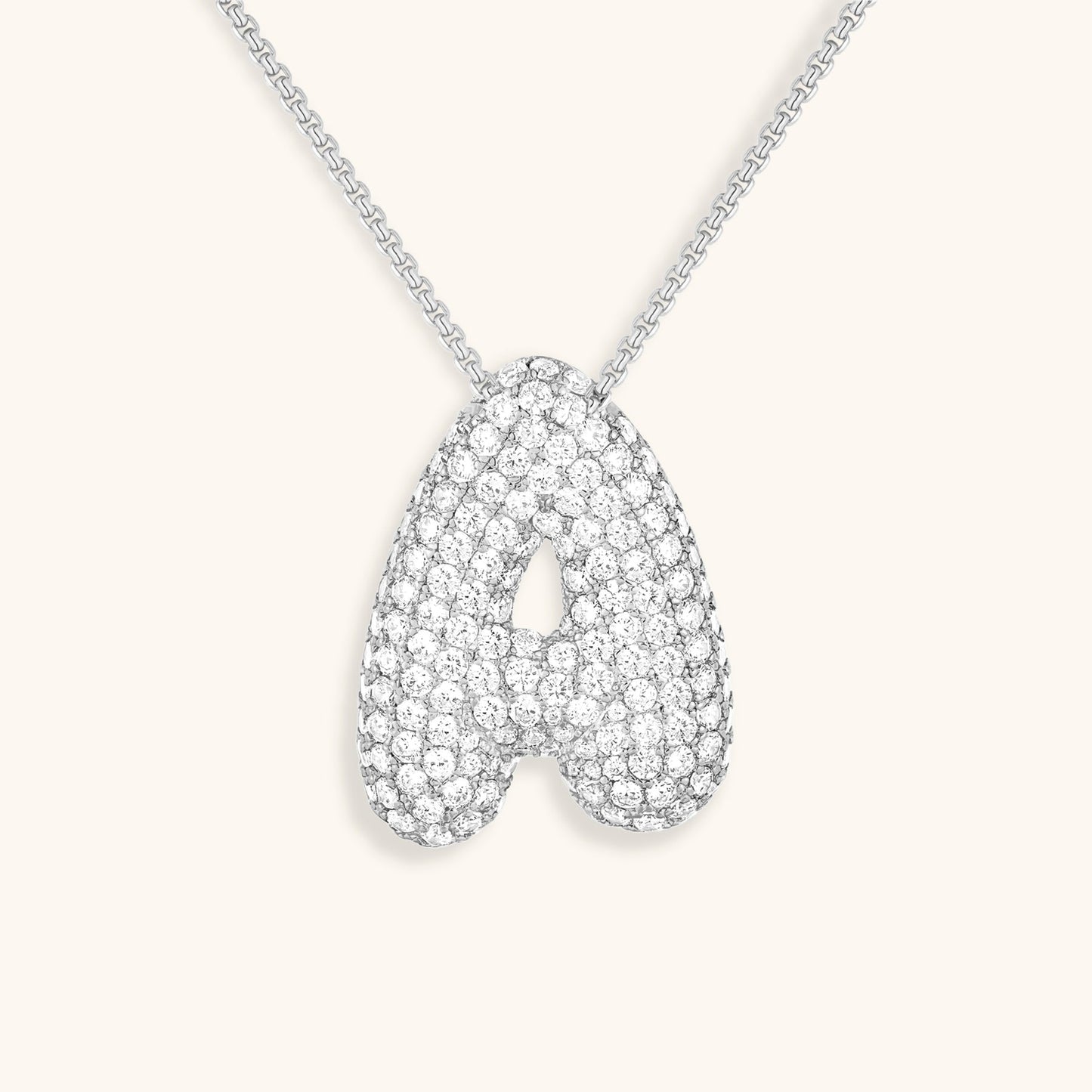 Diamond Initial Pendant Necklace for Women