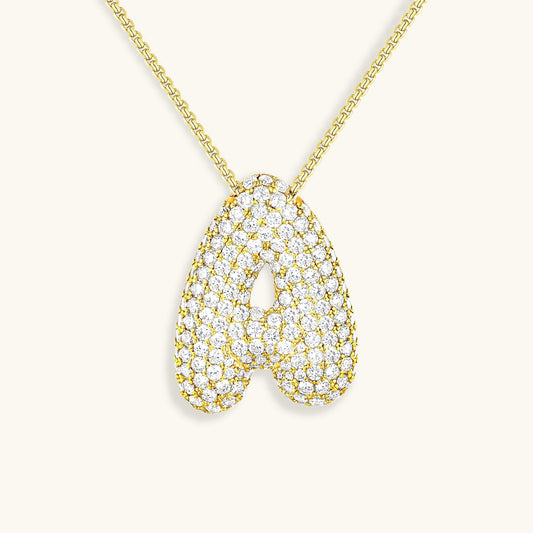 Diamond Initial Pendant Necklace for Women