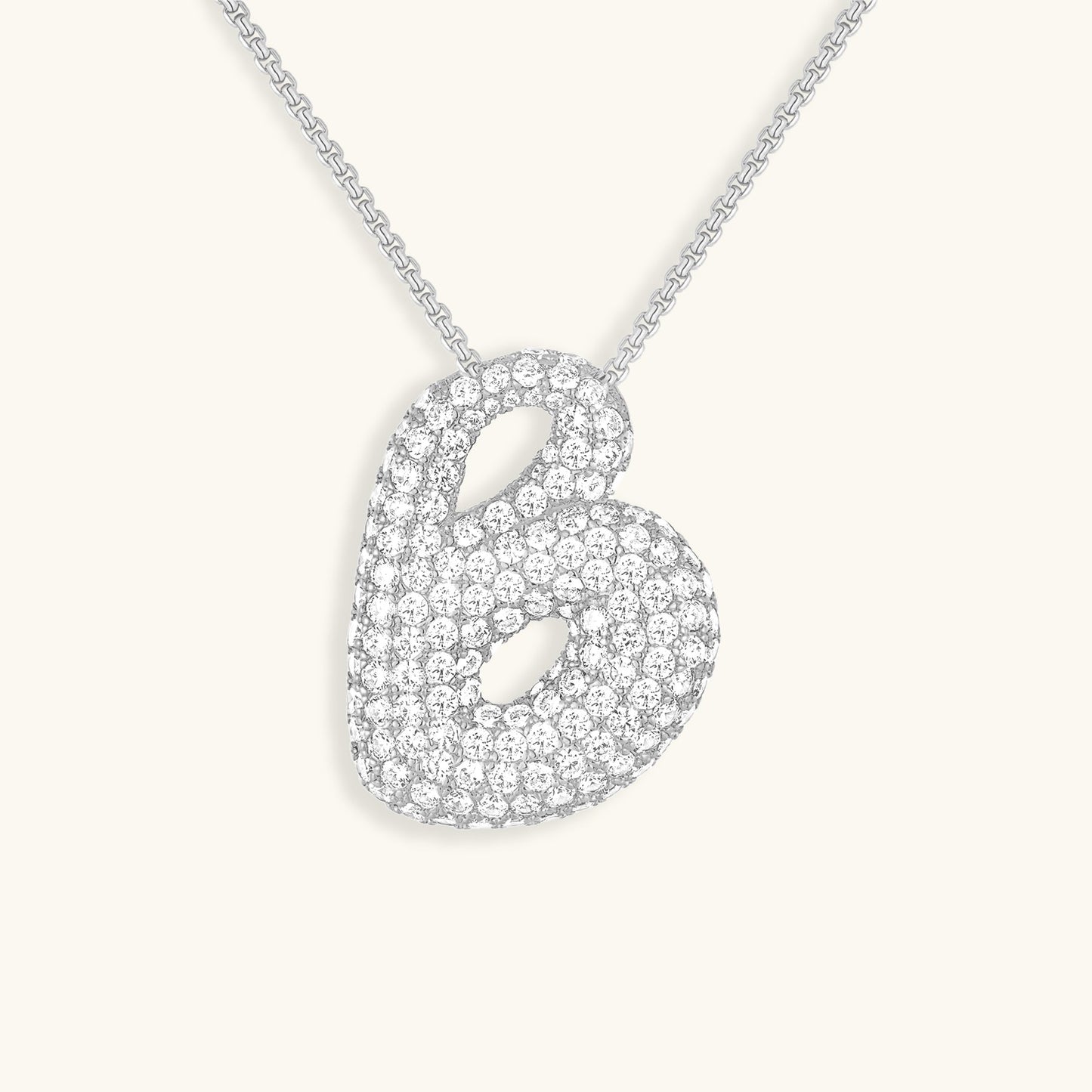 Diamond Initial Pendant Necklace for Women